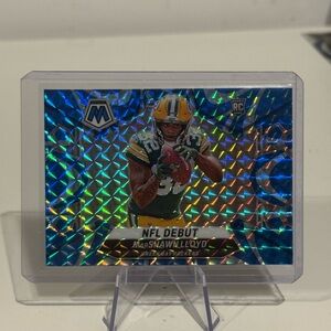 2024 Panini Mosaic Marshawn Lloyd Blue Prizm Rookie Card